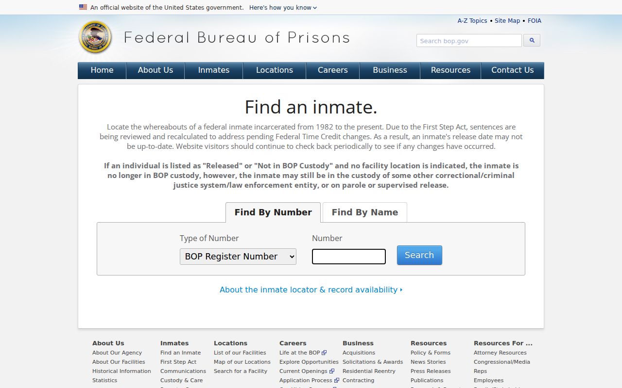 Federal custody locator fields distinguished from Goochland County arrest records